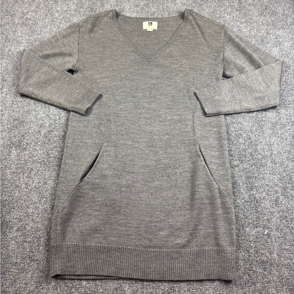 QUICKSILVER QSW Women’s Grey Wool Blend Knit Tunic Sweater size: XS